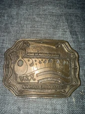 Vintage Opryland USA Belt Buckle Brass Nashville Tennessee Home American Music