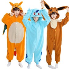 Kigurumi Pyjama Kinder Karneval Pokemon Jumpsuit Kostüm Warm 85-145  halloween