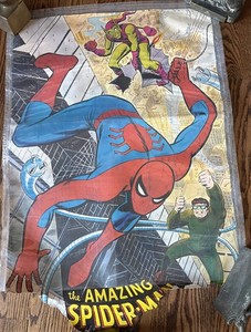 Original Spiderman Poster John Romita Art Marvelmania 1970 Rare Mail Order ROUGH