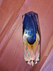 Vintage Murano Mandruzzato Faceted Blue/Yellow Sommerso Art Glass