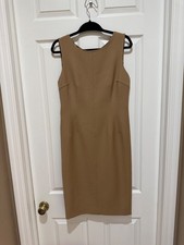 Dolce Gabbana Camel Sheath Dress SZ IT 48/ US 12 Excellent Preowned