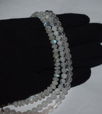 100% Naturale Gemma 925 Argento Sterling 12 " Stringa Collana 6/7mm Liscio