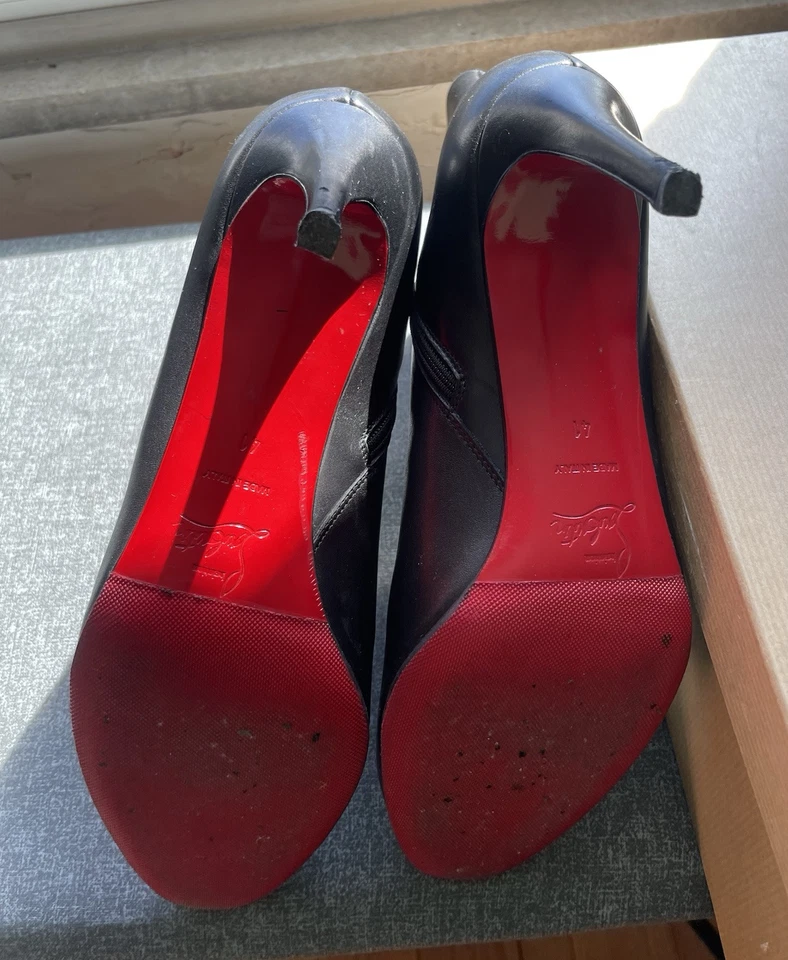 Christian Louboutin Botín Simple 85 Becerro VIP Cuero Negro Talla 41/11 Foto 4 de 4