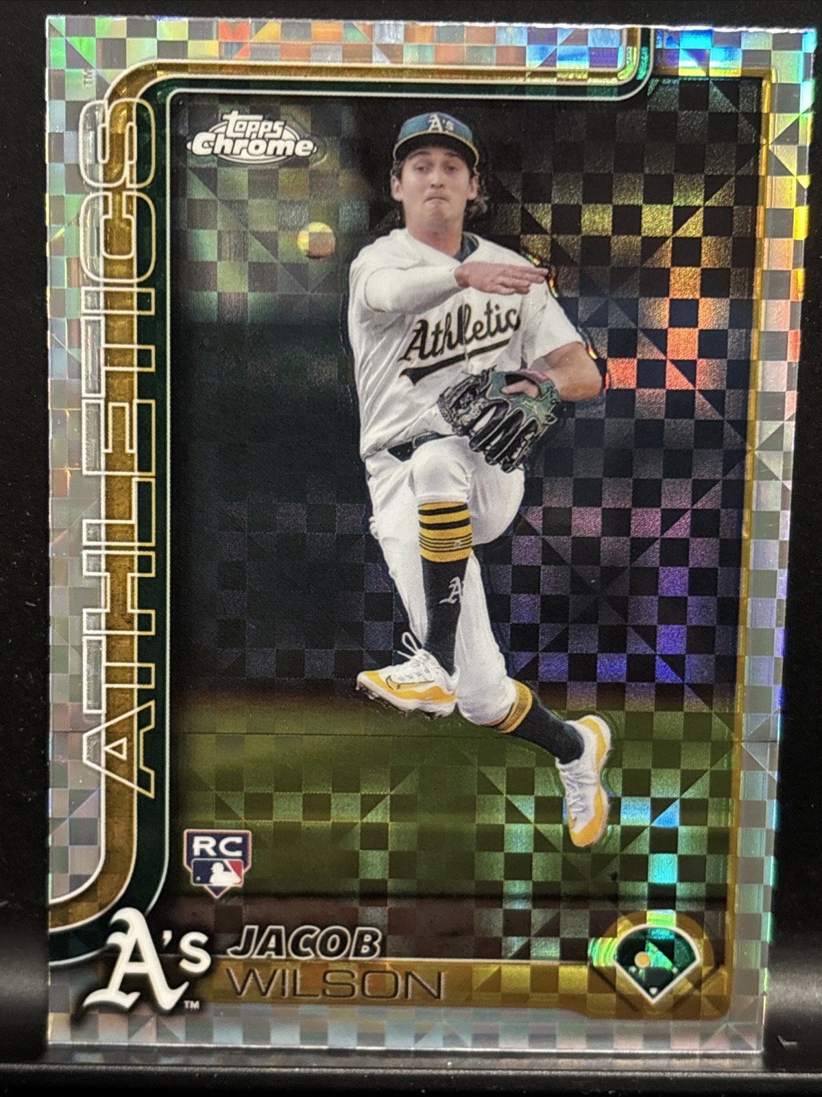 2025 Topps Chrome - Jacob Wilson #96 Geometric Refractor (RC)