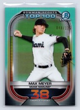 Max Meyer 2021 Bowman Chrome Bowman Scouts Top 100 Aqua Refractor SN #/125