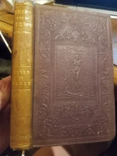 1854 ROLLO IN PARIS W/9 ILLUSTRATIONS 1ST ED BOY'S NOVEL BY JACOB ABBOTT