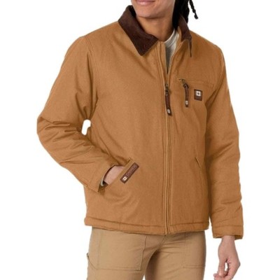 Canada Workgear Mens Jacket Work Coat Brown Heavy Duty Hooded Winter Medium NEW