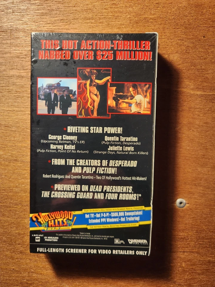 *From Dusk Till Dawn* VHS Tape Promo Screener SEALED With Security Seal  - Image 2 of 4