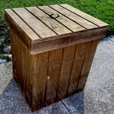vintage wooden toy box chest