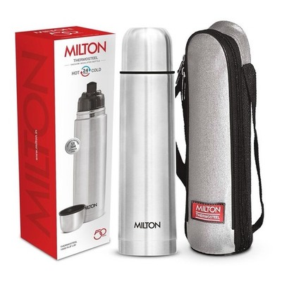 Milton Thermosteel Flip Lid Double Walled Thermos 1000 ml Stainless Steel