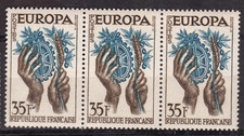TIMBRE 1957 FRANCE EUROPA N° 1122 BANDE DE 3-N**. TB-VOIR SCAN-