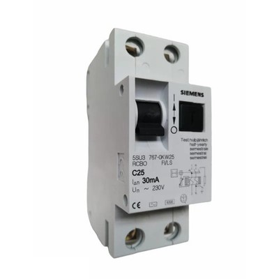 Siemens 5su37670kw25 Interrupteur Différentiel MCB 1p N 30ma c25 6ka