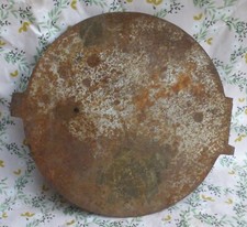 alte runde Ofenplatte 🌿  Omas Kochmaschine Eisen Herdplatte Feuerherd rund 🌿+