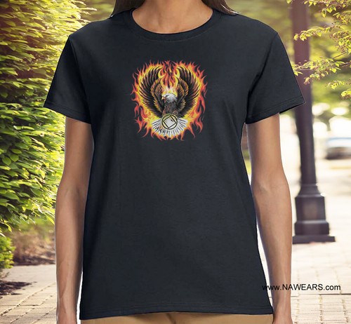 Camiseta Flaming Eagle Damas Corte - Narcóticos Anónimos - Envío Gratuito - Imagen 4 de 7