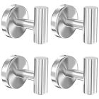 4 Pack Stainless Steel Bathroom Towel Hooks Wall Mounted Robe Hooks Hangers