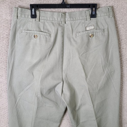 Vintage Bugle Boy Pants Mens 36x30 Gray Chino Pleated Classic Fit Cotton - Picture 4 of 13