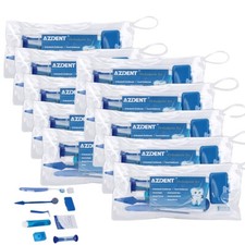 10X Dental Orthodontic Brace Cleaning Kit Brush Ties Toothbrush Floss Wax Mirror