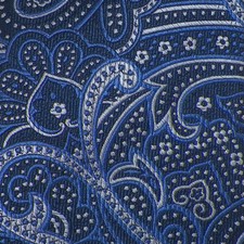 THE MENS STORE Navy Blue Light Blue PAISLEY Woven Silk Tie NWT