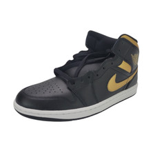Nike Air Jordan 1 Mid Men's Basketball Shoes Black/Gold Sz 10.5 DQ8426-071 NEW!