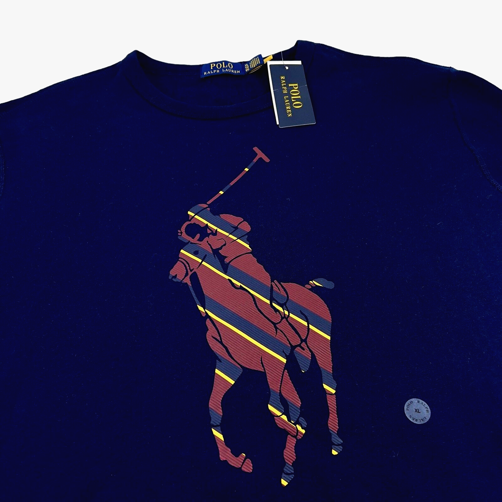 Ralph Lauren Polo Big Pony Pullover Ricamato Maglione Pile Felpa XL