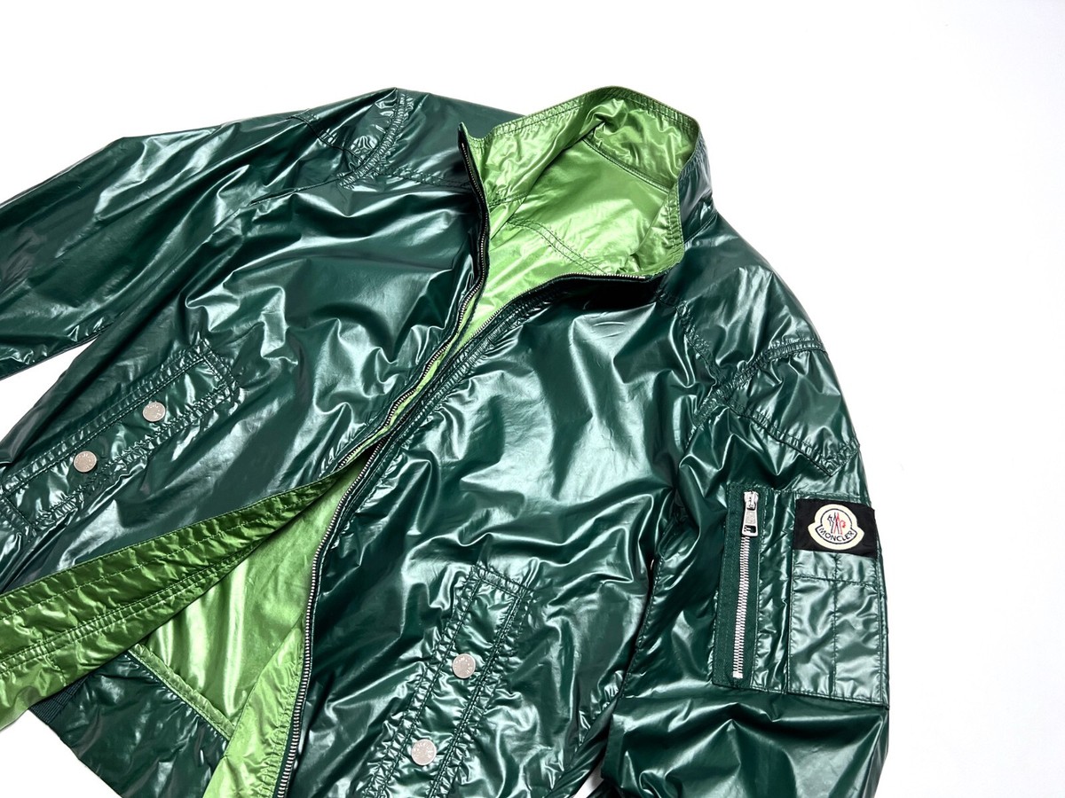 RARE Men's Vintage MONCLER Pomolos Green Windbreaker Bomber RARE Men's Vintage MONCLER Pomolos Green Windbreaker Bomber