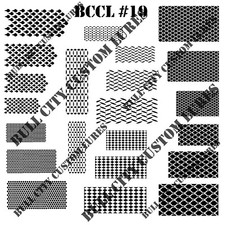 Fishing lure mylar reusable airbrush stencils custom painting scales Stencil 19