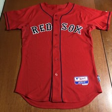 Majestic Authentic Boston Red Sox MLB Cool Base Jersey Red Alternate Medium 40