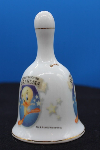 Tweety Bird For "My Favorite Grandma" 3 3/4" Porcelain Bell 2000 Warner Bros. - Picture 5 of 7
