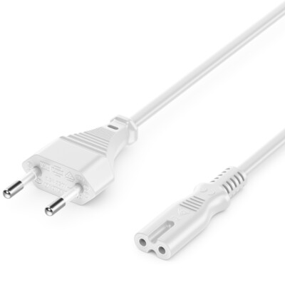 7,5m Stromkabel Euro Kabel C7 Netzkabel Strom Kabel Eurostecker TV HiFi Blu-Ray