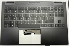 New Genuine For HP OMEN 15-EK 15-EN Palmrest Cover w/ White Backlit Keyboard