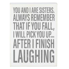 Decorative Wood Box Sign Wood Quote Boxes 6in W x 8in H Pick You Up Pack of 2