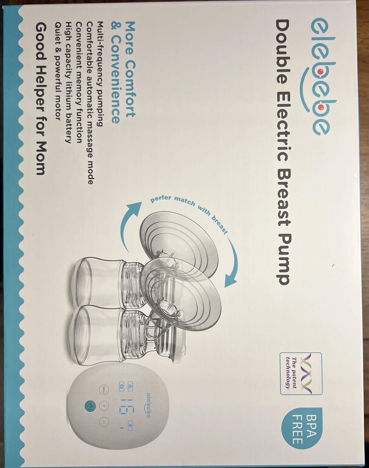 Brand New elebebe Double Electric Breast Pump BPA Free Model BBT896AS