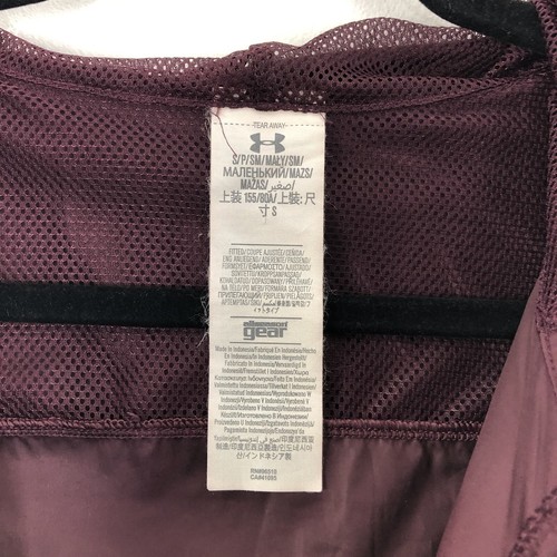 Mens UNDER ARMOUR Storm 1 Burgundy Lightweight Hooded Zip Up Jacket Size S - Picture 3 of 12
