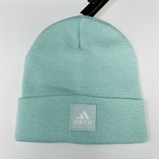 Adidas Originals Cuffed Fold Beanie Winter Hat Cap Toboggan Cyan Blue / Green