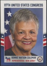 2021 Fascinating Cards 117th US Congress Bonnie Watson Coleman New Jersey #354