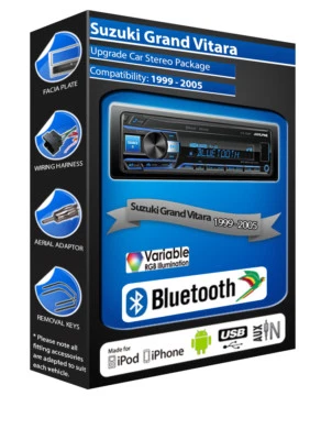 Suzuki Grand Vitara Radio Alpine UTE-200BT Bluetooth Kit Mains Mechless Stéréo - Photo 1/4