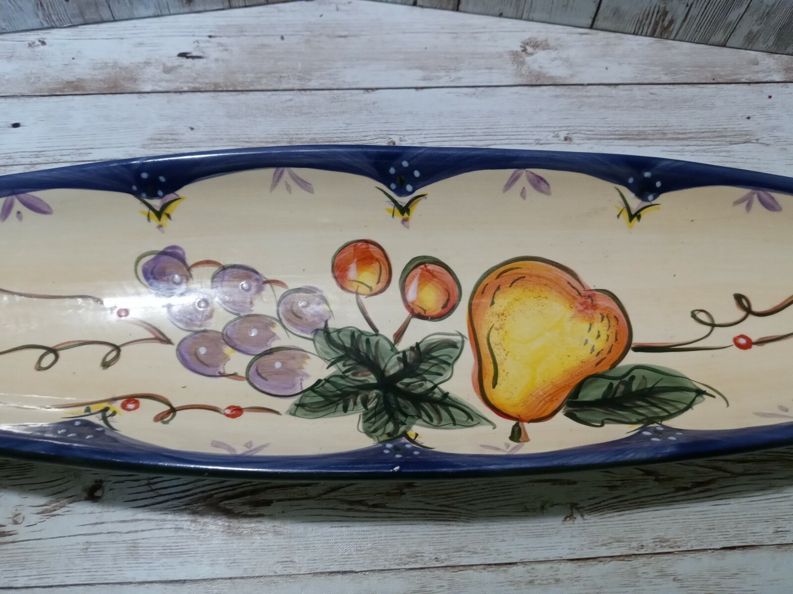 Tabletops Gallery Boulevard Large Oval Display Serving Platter Fruit
