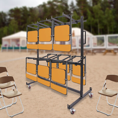 Folding Chair Rack Dolly Cart Table Storage Rack Desk Chairs Cart Trolley