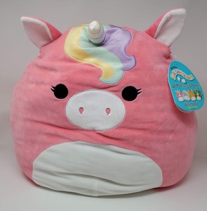 Kellytoy Squishmallow 16" Ilene The Pink Unicorn Rainbow Mane Limited