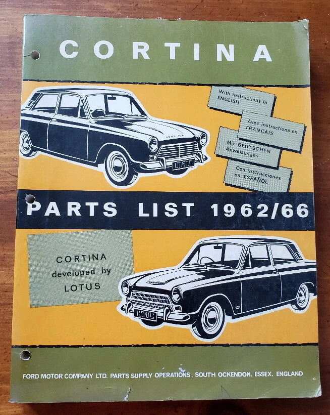 VINTAGE RARE FORD CORTINA PARTS LIST CATALOGUE 1962 66 eBay