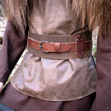 Medieval Roman Armor Belt Gladiator Leather Viking Warrior Wide Kidney Belt