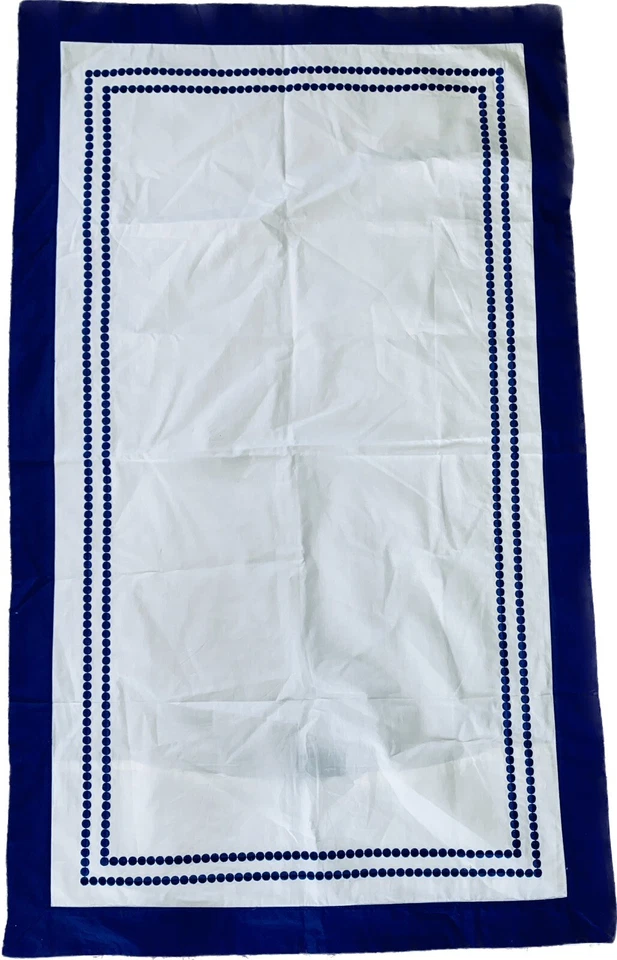 Hotel Collection Juego de funda de almohada azul marino y blanco falso - dos 24”x41” 100 % algodón Foto 3 de 4