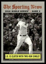 2019 Topps Heritage #306 J.D. Is Clutch with Two-Run Single! Boston Red Sox