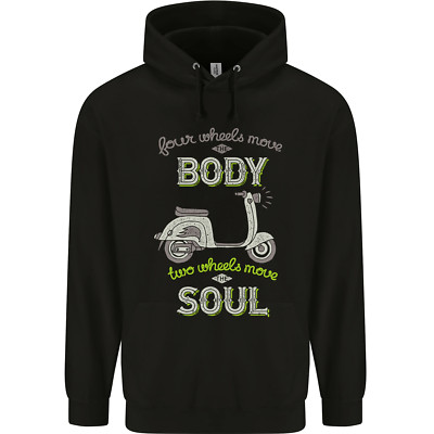 Scooter vier Räder Move the Body lustig Herren 80 % Baumwolle Hoodie