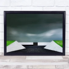 Adventure Abstract Graphic Shapes Geometry Green Symmetry Wall Art Print