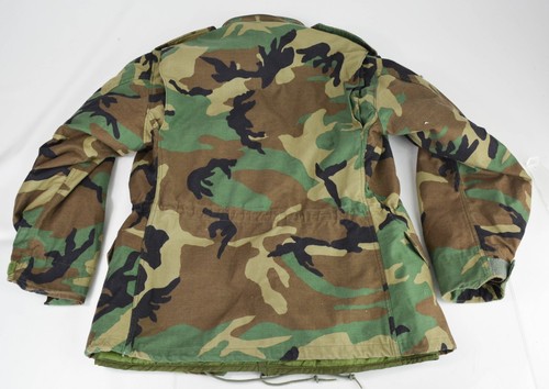 US Army Air Force Medium Short Camo Cold Weather Field Coat Hooded Air Patch - Bild 2 von 18