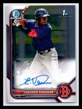 2022 Bowman #CPA-EV Eduardo Vaughan 1st Base Autograph Boston Red Sox