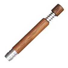 3" Spring Loaded Walnut One Hitter- Self Ejection Cleaning System