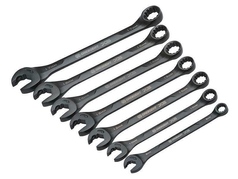 Crescent X6 Open End Ratcheting Spanner Set 7 Piece CRECX6RWM7
