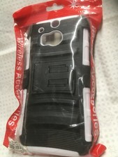 Funda Teléfono - HTC M8 - Funda 3 Piezas Blanco y Negro